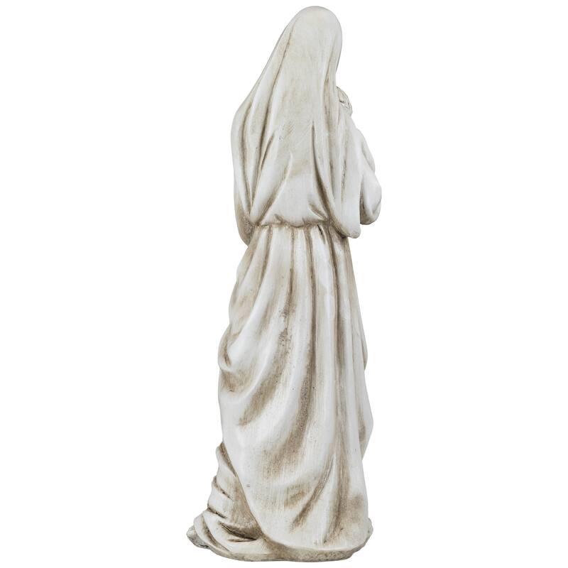 Standing Mary with Baby Jesus Statue - 14.5" - Beige