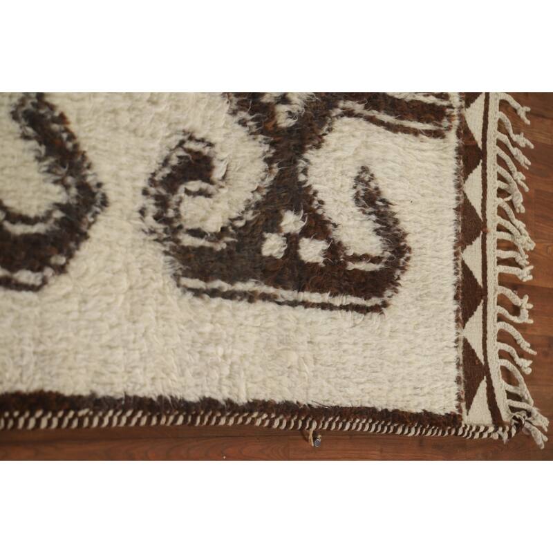 Push Anatolian Natural Dye Runner Rug Hand-knotted Wool Carpet - 3'2"x 11'4"