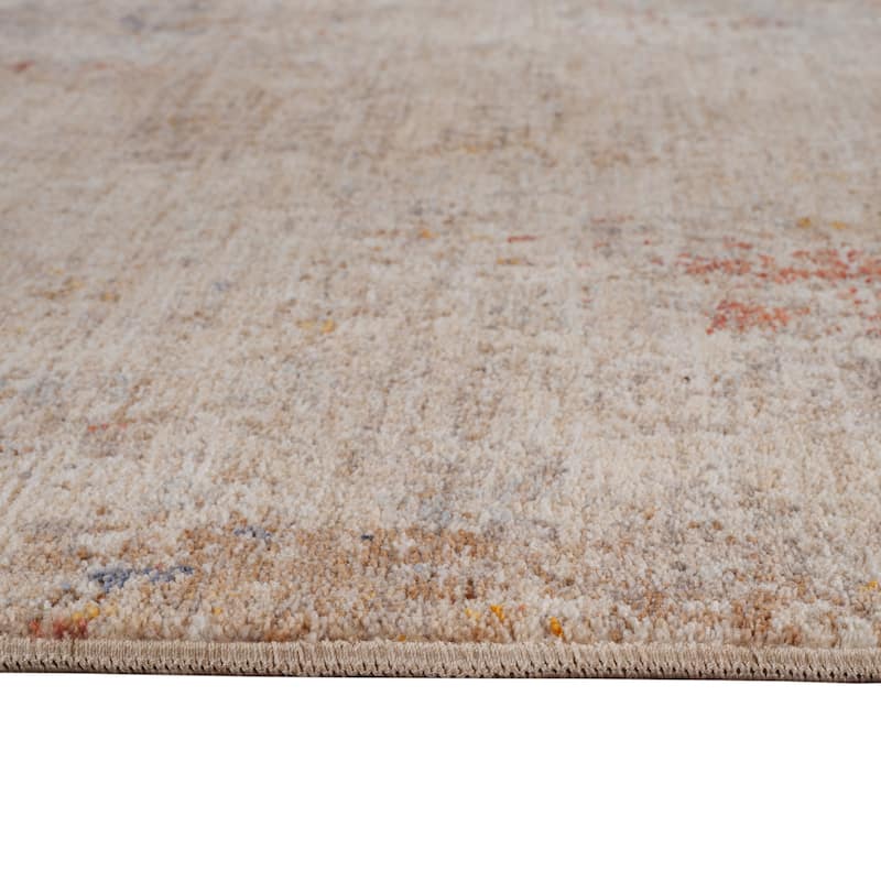 Albany Vintage Power-Loom Beige Area/Runner Rug