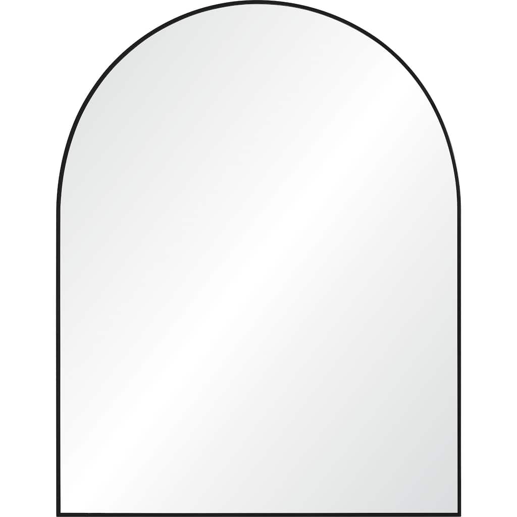 Matte Framed Wall Arch Mirror - 50" - Black
