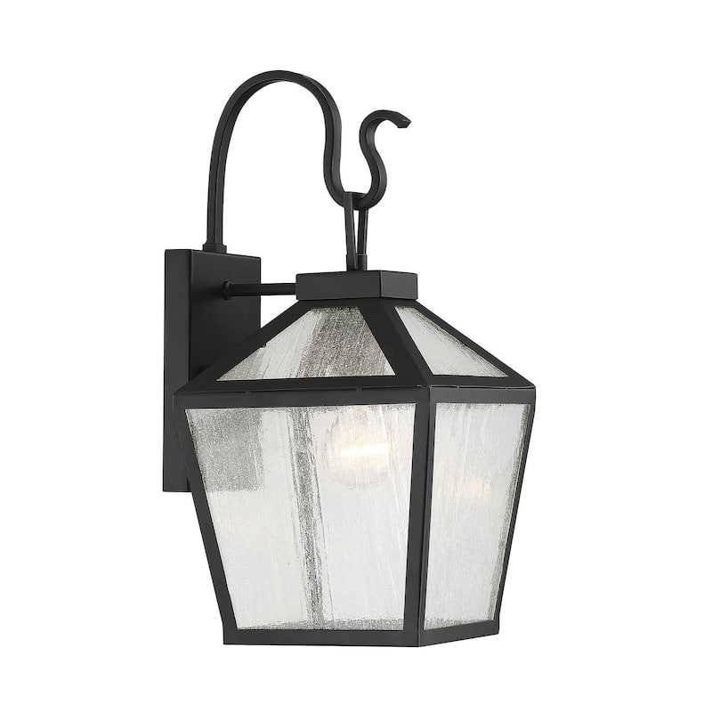 Savoy House Woodstock Single Light 17" Tall Outdoor Wall Sconce with a - Black