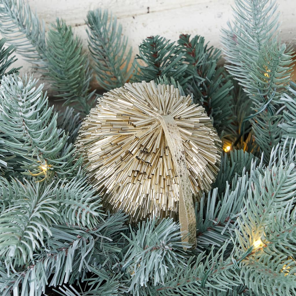 Pipa 5.5" Tree Ornaments Set of 4 - Champagne Color - 5.5 inch