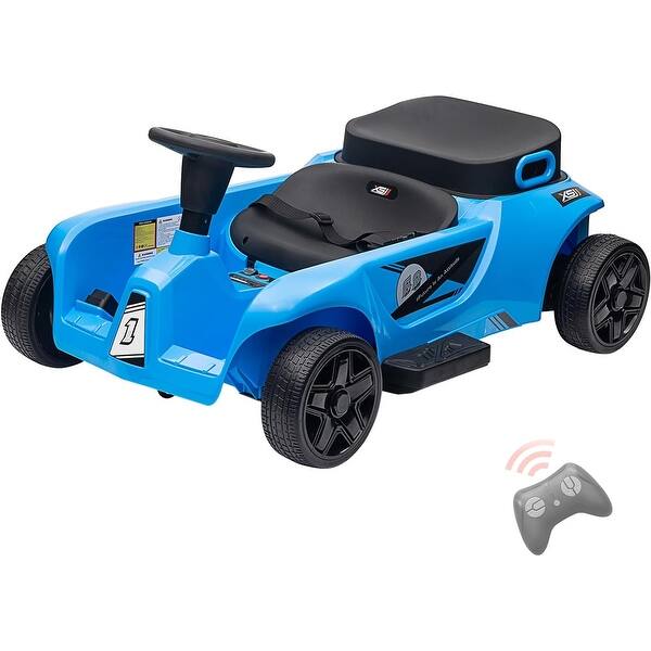 slide 2 of 20, 24V 2 Seaters 4-Wheelers Electric Ride On Toy for Kids, Two Driver Modes + Remote Control Modes Blue