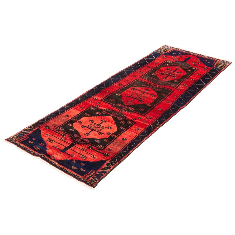 ECARPETGALLERY Hand-knotted Andelz Red Wool Rug - 3'3 x 8'6