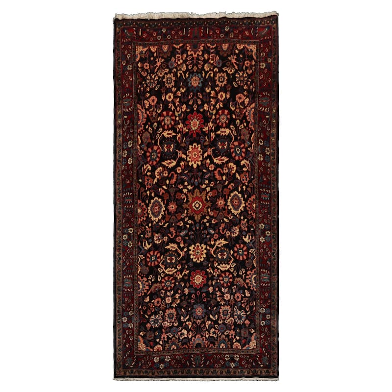 5'3''x11'5'' Hand Knotted Wool Midnight Blue Malayer Traditional Rug - 5' 3'' x 11' 5'' - 5' 3'' x 11' 5''