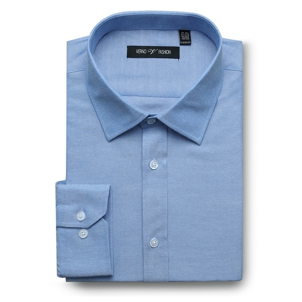 Men's Regular Fit Performance Oxford Business Casual Dress Shirt