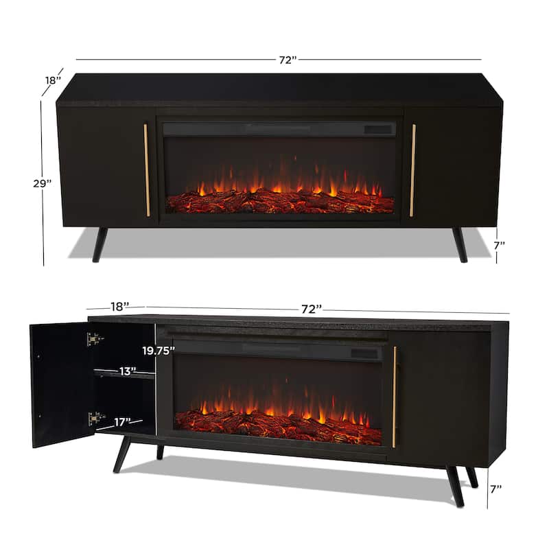Morris Electric 72" Fireplace TV Stand by Real Flame