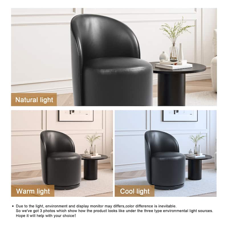 UIXE Modern Upholstered Swivel Armless Side Dining Chairs