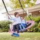 preview thumbnail 5 of 24, 40 Inches Saucer Tree Swing Round with Adjustable Ropes and Carabiners