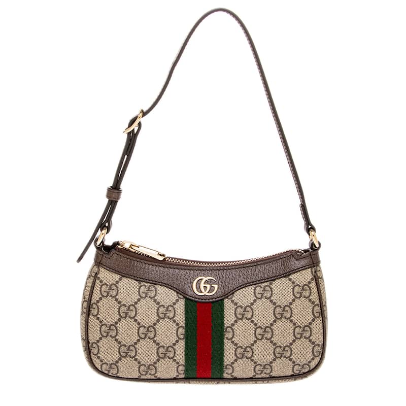 Gucci Ophidia Mini Shoulder Bag - Beige + Brown