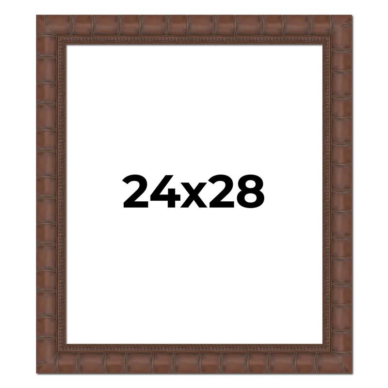 24x28 Frame Pewter Solid Wood Picture Frame Width 1.625 Inches | Interior Frame Depth 0.6875 Inches