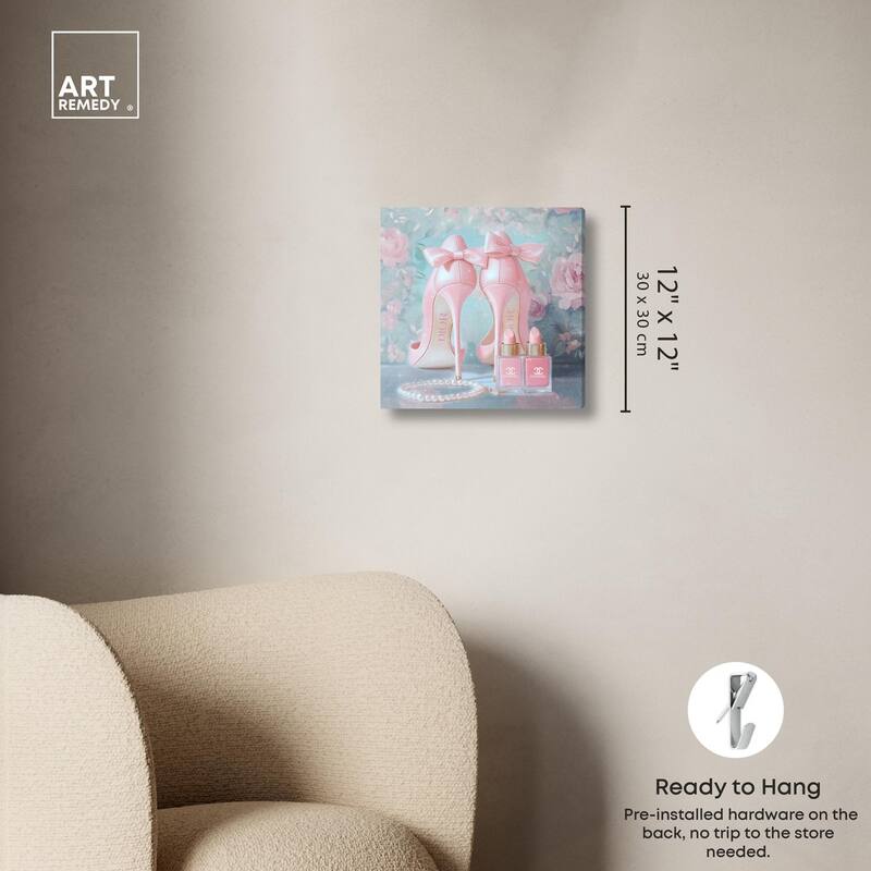 Love Dainty Heels Canvas by Art Remedy, Gallery Wrapped