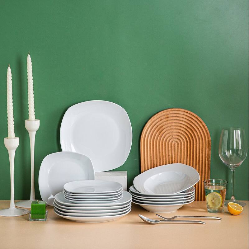 MALACASA Elisa Porcelain Dinnerware Set (Service for 6) - 18 Piece