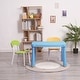 preview thumbnail 2 of 4, Kids Table and Chair Set,3 Piece Toddler Table and Chair Set,Plastic Children Activity Tablefor Reading,Preschool,Drawing