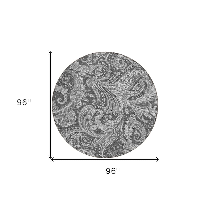 HomeRoots Paisley Transitional Rectangle Outdoor Rug