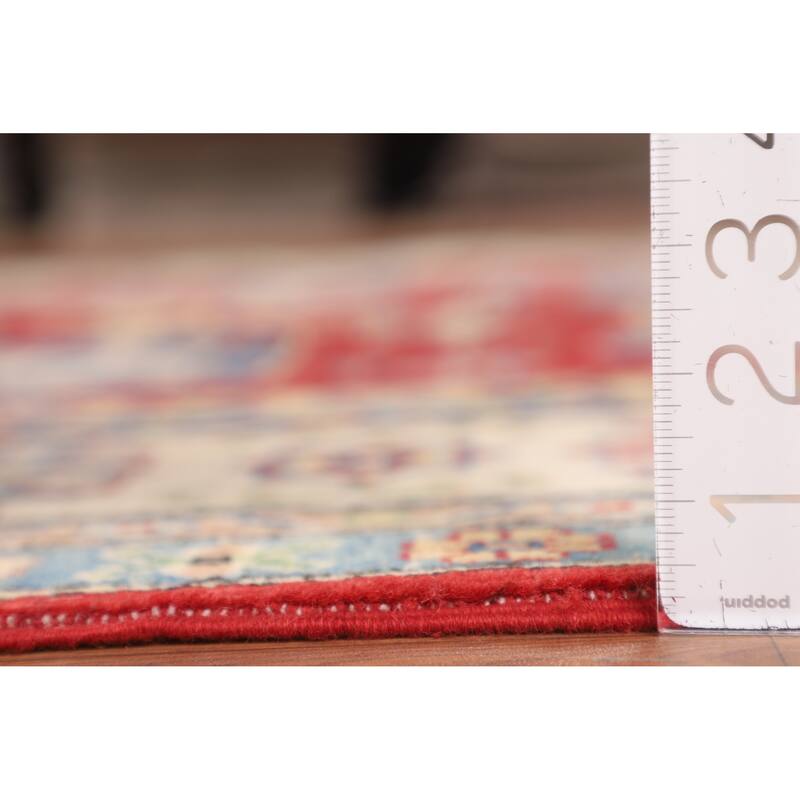 Red Kazak Area Rug Handmade Living Room Wool Carpet - 6'7" x 9'9"