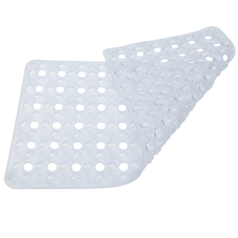 Bath Bliss Non-Slip Bubble Texture Bath Mat in Clear