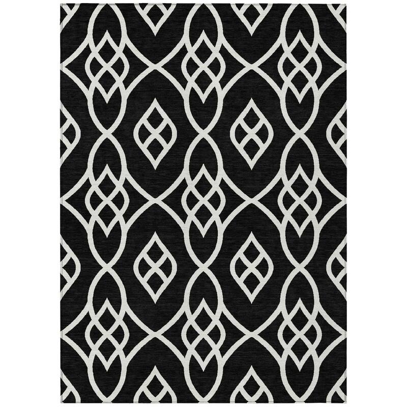 HomeRoots Trellis Transitional Rectangle Outdoor Rug