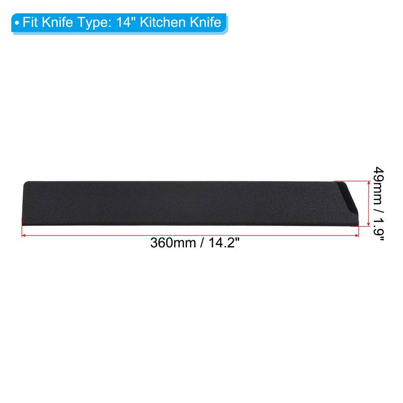ABS Kitchen Knife Sheath Cover Sleeves for Chef Knife, Black - 14 inch, 1Pcs