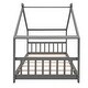 preview thumbnail 14 of 57, Roomfitters Twin Size House Bed with Wooden Frame, Modern Loft Design, Grey
