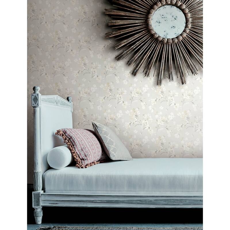 Chesapeake Azalea Neutral Floral Branches Wallpaper