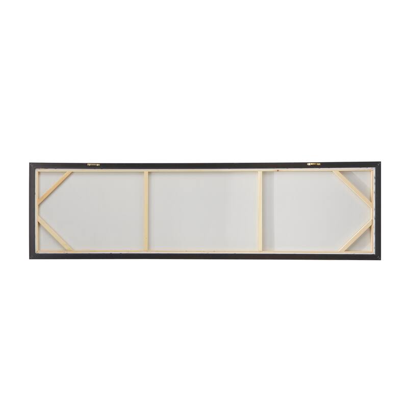 Canvas Abstract Framed Wall Art with Silver Frame - Gray - Roche River Decor