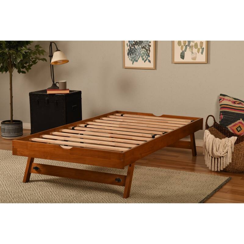 Somette Boho Pop Up Bed with Linen Stone Mattress