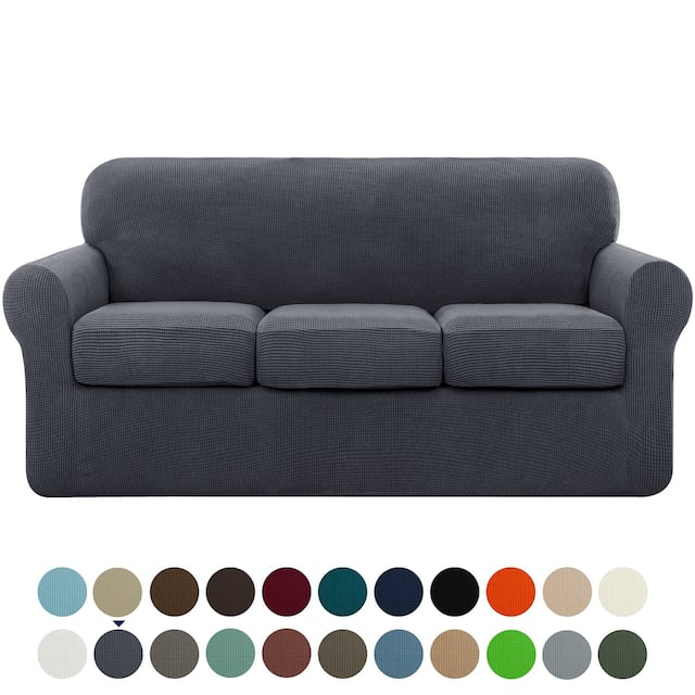 Subrtex Slipcover Stretch Sofa Cover with Separate Cushion Cover - Gray