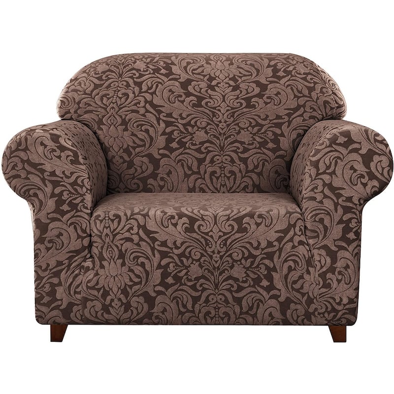 Subrtex 1 Piece Armchair Slipcover Jacquard Damask Spandex Furniture Protector