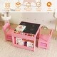 preview thumbnail 6 of 18, Kids Art Table and Chair Set, 3 in 1 Activity Table with 2 Chairs