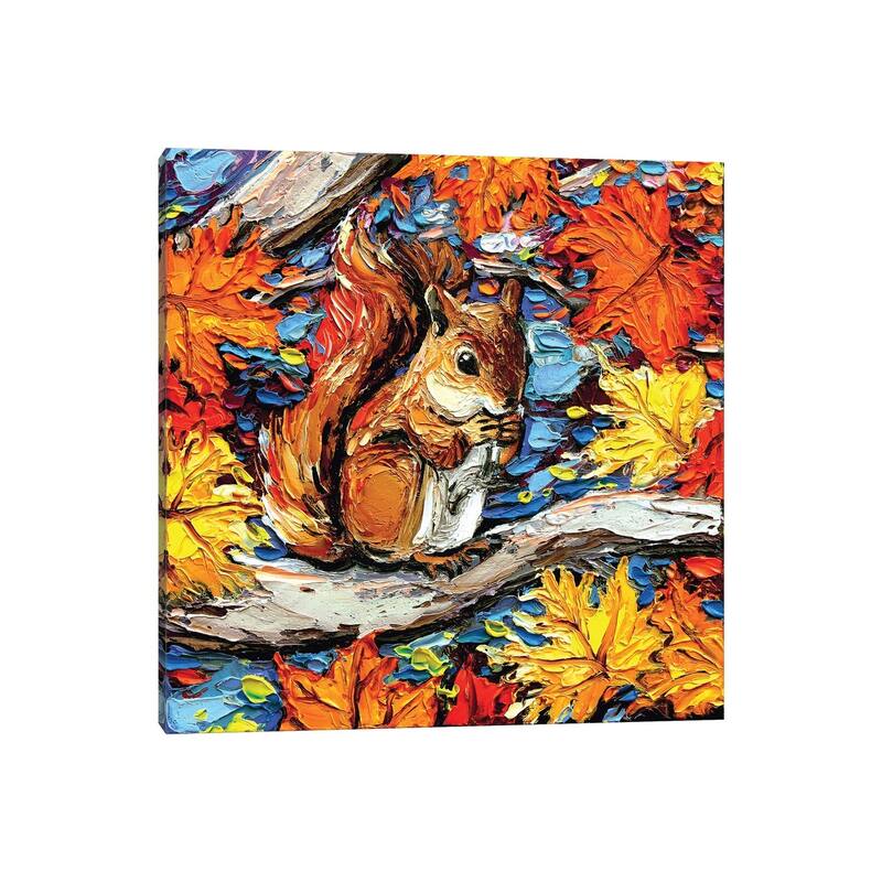 iCanvas "Squirreling Away" by Aja Trier Canvas Print