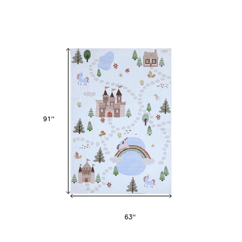 HomeRoots Juvenile/Youth Modern Rectangle Area Rug