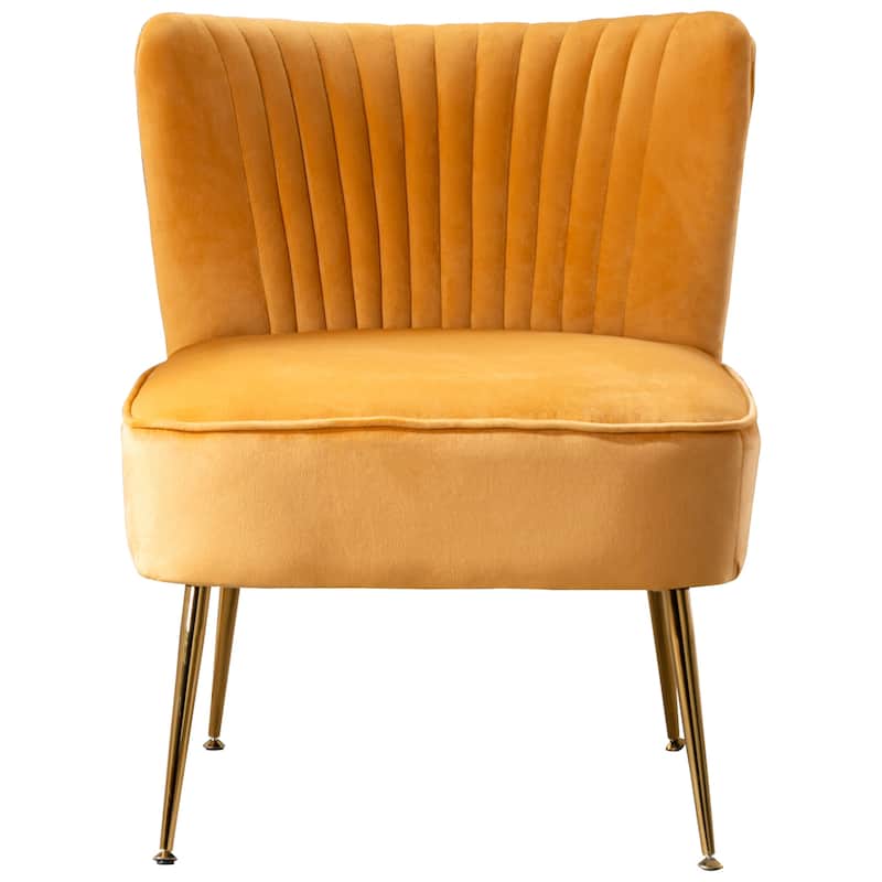 Farrah Upholstered Velvet Polyester Living Room Set With 25 inch Accent Chairs (3-Piece)