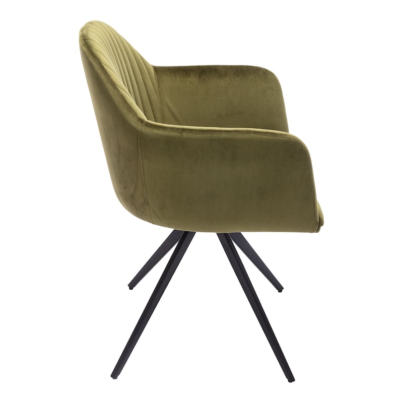 Rowe Swivel Arm Velvet Chair