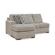 preview thumbnail 3 of 6, Signature Design by Ashley Calnita Beige 2-Piece Sectional with Chaise - 125" W x 88" D x 41" H