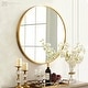 preview thumbnail 12 of 26, Contemporary Round Wall-Mounted Wall Mirror 32 - Gold