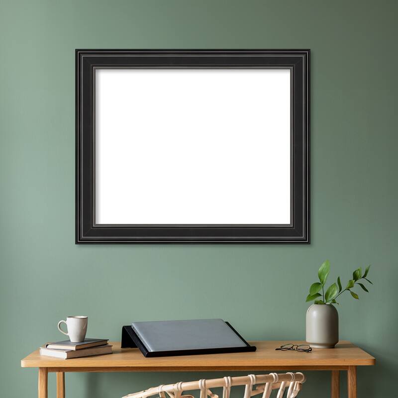 Amanti Art Ridge Black Framed Dry Erase Magnetic Board