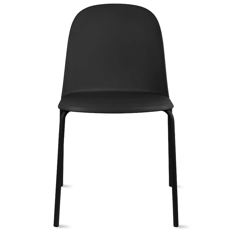 Set of 2 Plastic Dining Chairs For Kitchen Office Business Cafe Guest Waiting Room Event Party Outdoor Patio Hotel