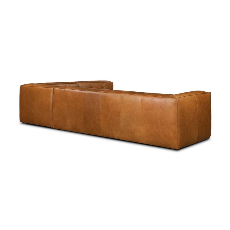 Poly & Bark Capa Genuine Leather Reversible Corner Sectional Sofa