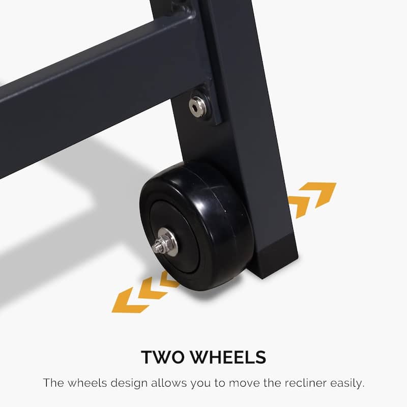 PURPLE LEAF Outdoor Chaise Lounge Set of 2 Aluminum Patio Lounge Chair with Wheels and Side Table