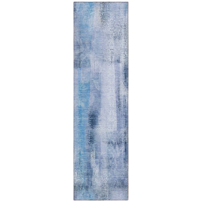 Machine Washable Indoor/ Outdoor Modern Imprints Chantille Rug