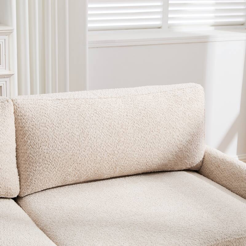 Christopher Knight Home - Mid-Century Modern 3-Seater 74" Upholstered Sofa with Solid Wood Frame