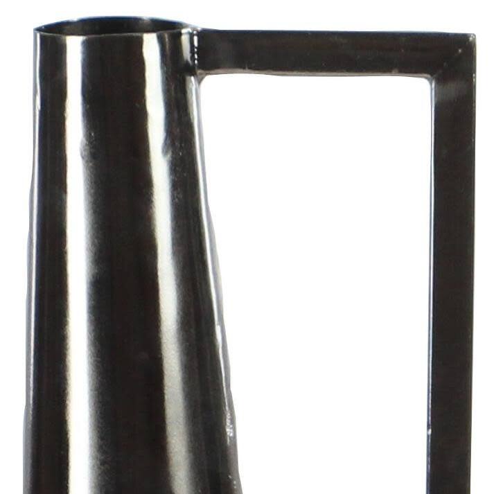 CosmoLiving by Cosmopolitan Metal Slim and Cone Geometric Vase with Handles (Set of 2) - Gold, Silver, Dark Gray, White, Black
