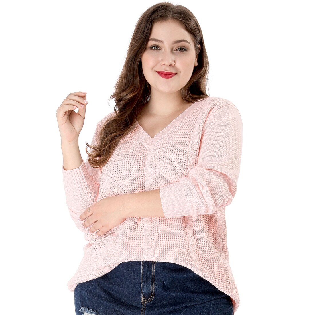 plus size v neck jumpers