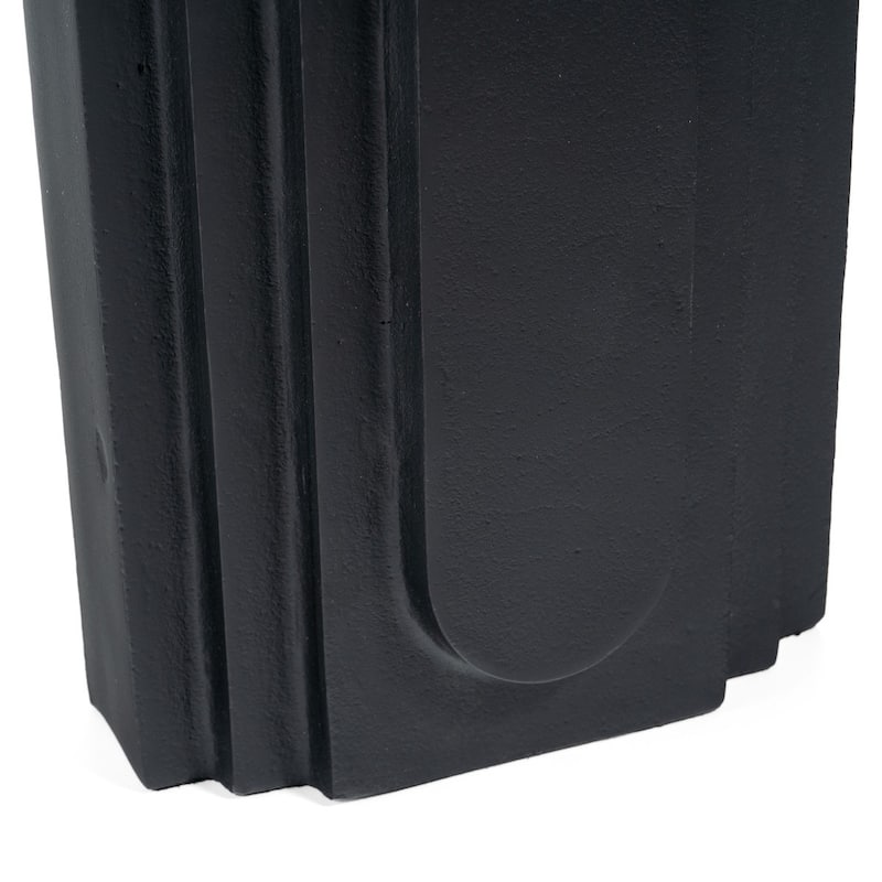 12" Black Geometric Aluminum Table Vase - 7