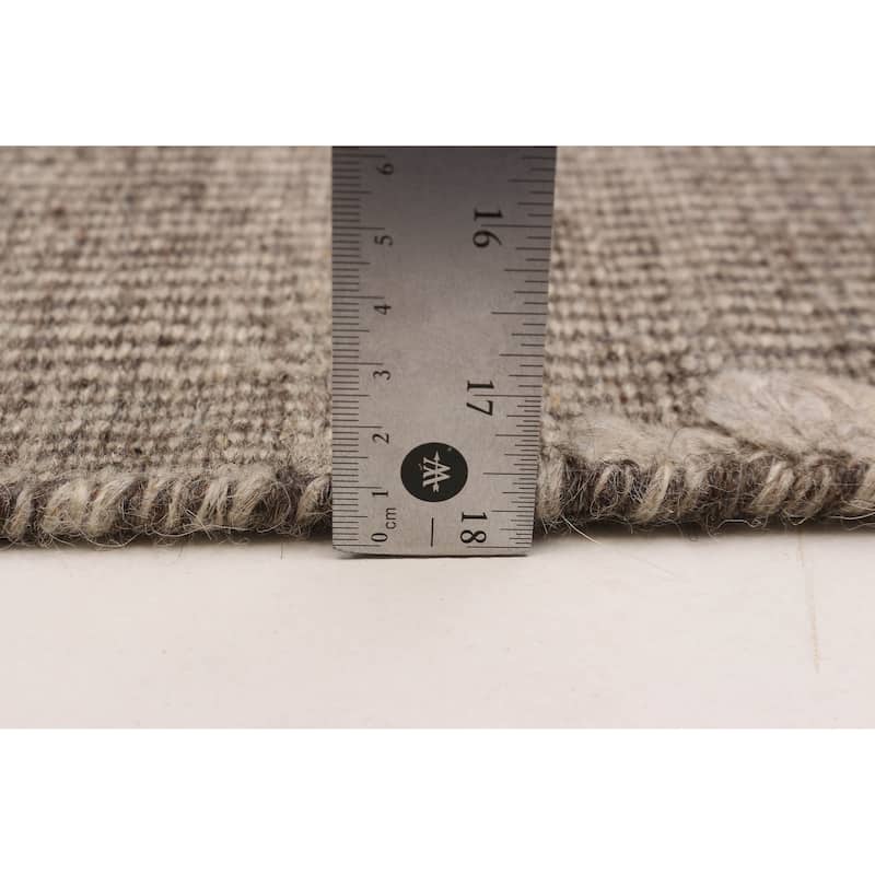 ECARPETGALLERY Hand-knotted Tangier Taupe Wool Rug - 5'3 x 7'8