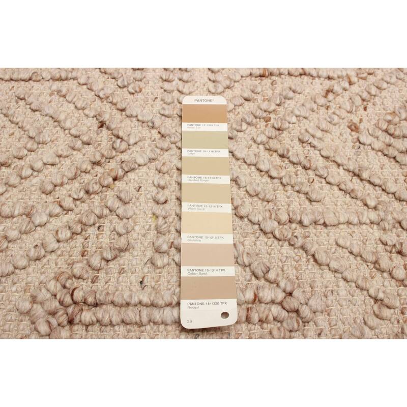 ECARPETGALLERY Braid weave Sienna Tan Wool Rug - 5'1 x 7'7