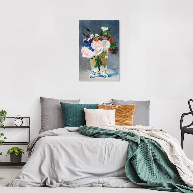 Wynwood Studio Canvas Floral and Botanical Flower Bouquet Classic White and Modern & Contemporary Wall Art Canvas Print - 24 x 16