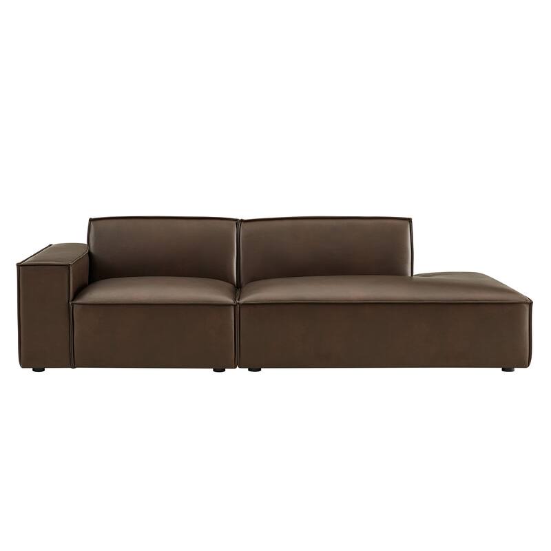 Restore 2-Piece Vegan Leather Modular Loveseat