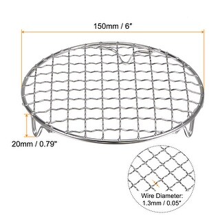 Round Cooking Rack 9-inch Stainless Steel Cross Wire Barbecue Grill ...